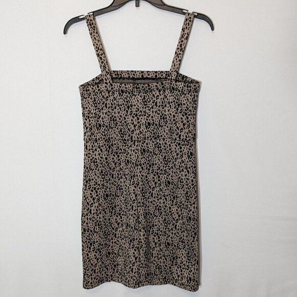 Women's FOREVER 21; Brown Animal Print, Short Flannel Pencil Dress; Size M - Picture 3 of 5